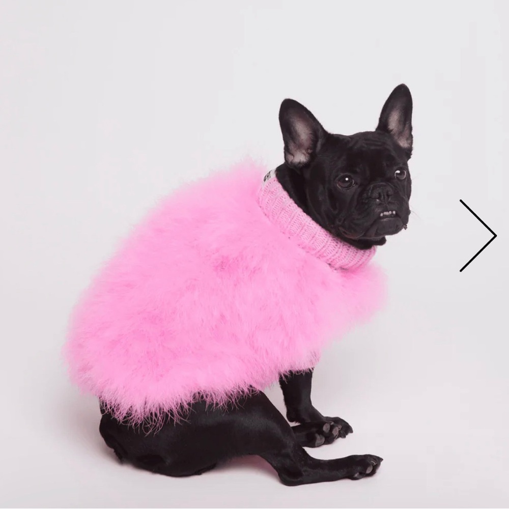 NWT maxbone x Chrisitan Cowan Jumper Pink Dog Sweater, Medium